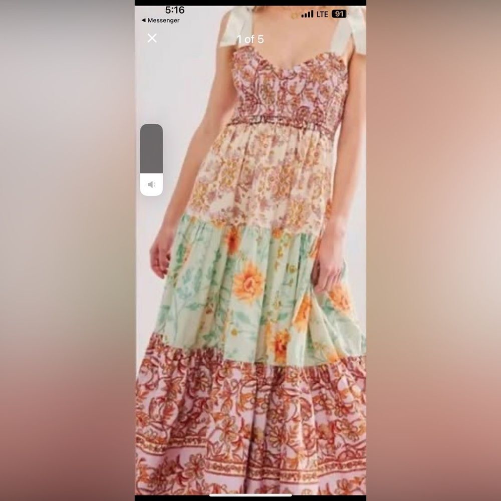 Free People Floral Patchwork Maxi Dress